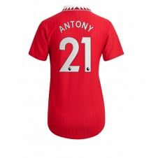 Manchester United Antony #21 Hjemmedrakt Kvinner 2022-23 Kortermet